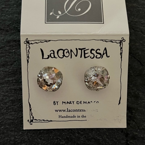 Swarovski Crystal Earrings by Mary DeMarco La Contessa - Picture 5 of 5